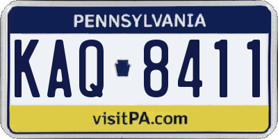 PA license plate KAQ8411