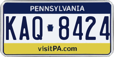 PA license plate KAQ8424