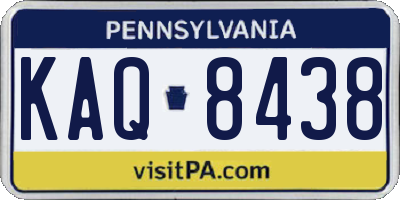 PA license plate KAQ8438