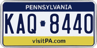 PA license plate KAQ8440