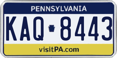 PA license plate KAQ8443