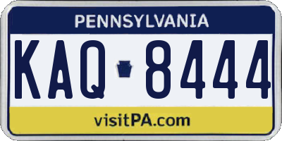 PA license plate KAQ8444