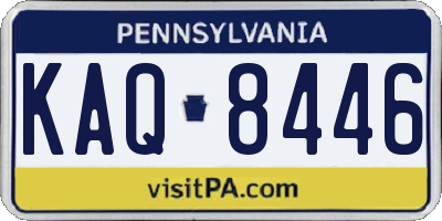 PA license plate KAQ8446