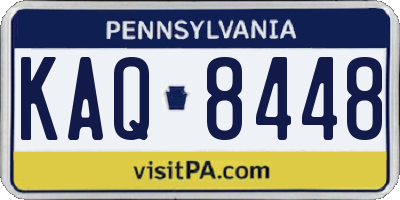 PA license plate KAQ8448