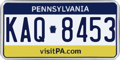 PA license plate KAQ8453