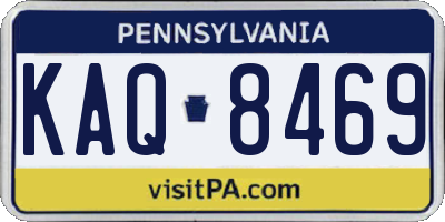 PA license plate KAQ8469