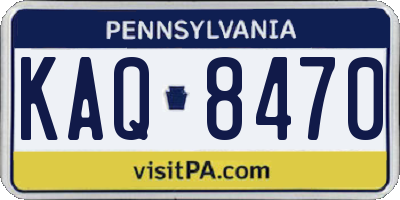 PA license plate KAQ8470