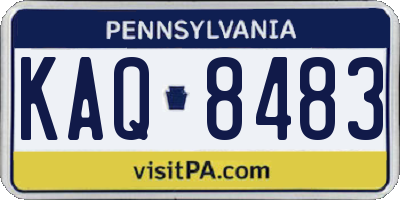 PA license plate KAQ8483