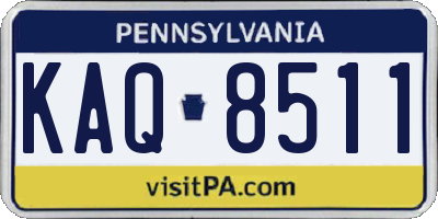 PA license plate KAQ8511