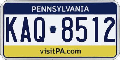 PA license plate KAQ8512