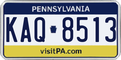 PA license plate KAQ8513