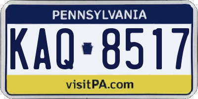 PA license plate KAQ8517
