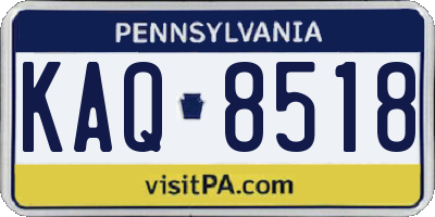 PA license plate KAQ8518