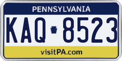 PA license plate KAQ8523