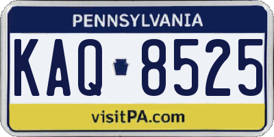 PA license plate KAQ8525