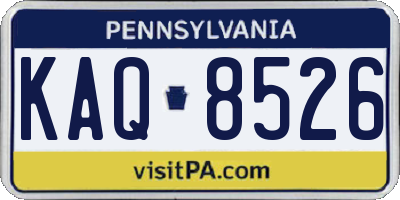 PA license plate KAQ8526