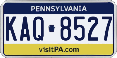 PA license plate KAQ8527