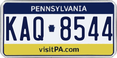 PA license plate KAQ8544