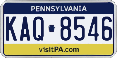 PA license plate KAQ8546