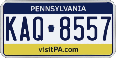 PA license plate KAQ8557