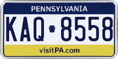 PA license plate KAQ8558