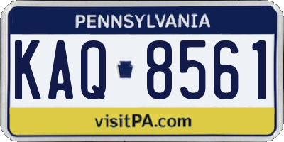 PA license plate KAQ8561