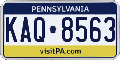PA license plate KAQ8563