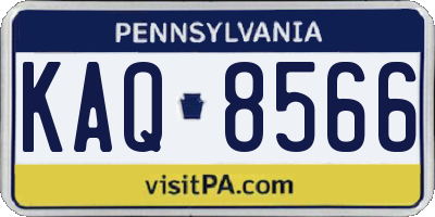 PA license plate KAQ8566
