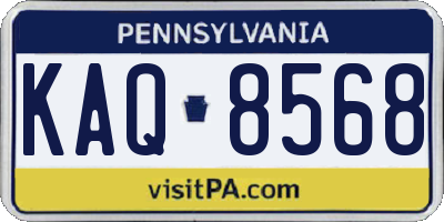 PA license plate KAQ8568