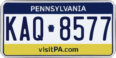 PA license plate KAQ8577