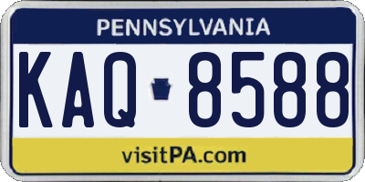 PA license plate KAQ8588