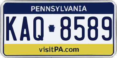 PA license plate KAQ8589