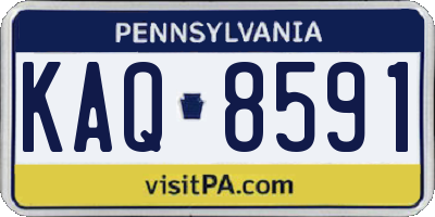PA license plate KAQ8591