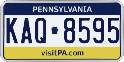PA license plate KAQ8595
