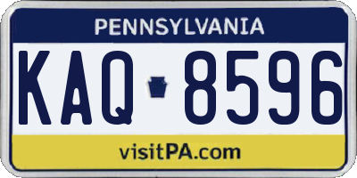 PA license plate KAQ8596