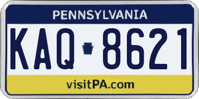 PA license plate KAQ8621