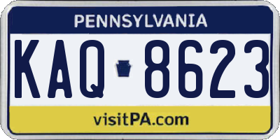 PA license plate KAQ8623