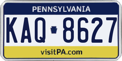 PA license plate KAQ8627
