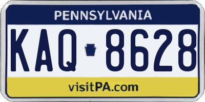 PA license plate KAQ8628