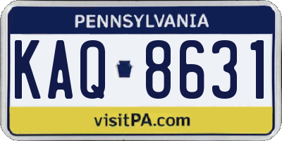 PA license plate KAQ8631