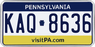 PA license plate KAQ8636