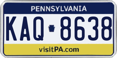 PA license plate KAQ8638