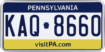 PA license plate KAQ8660