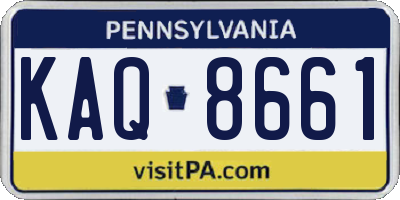 PA license plate KAQ8661