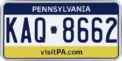 PA license plate KAQ8662