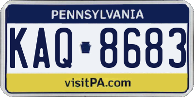 PA license plate KAQ8683