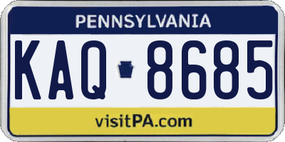 PA license plate KAQ8685