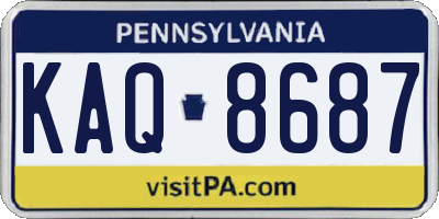 PA license plate KAQ8687