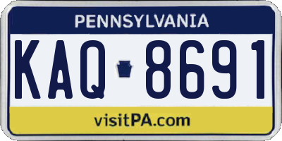 PA license plate KAQ8691