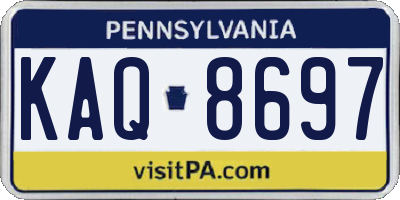 PA license plate KAQ8697